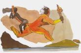 M.F. Husain's most vulgar painting: Sita riding the tail of Hanuman.