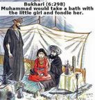 Prophet Mohammed and his 6-year-old wife Aisha.