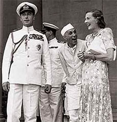 Lord Mountbatten, Nehru & Edwina Mountbatten