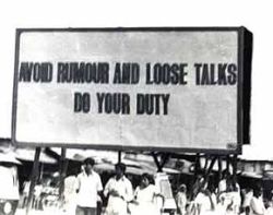 Warning sign in New Delhi