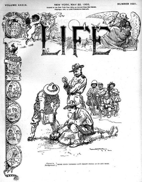 Waterboarding on the Life magazine cover for 05-22-1902