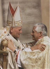 Pope John Paul II + Cardinal Ratzinger
