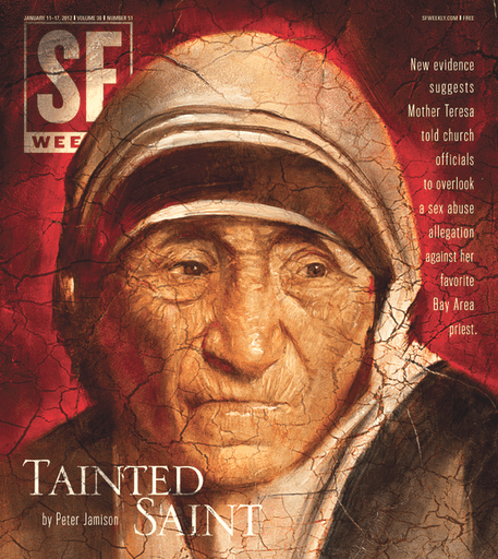 Mother Teresa on the cover of SF Weekly.