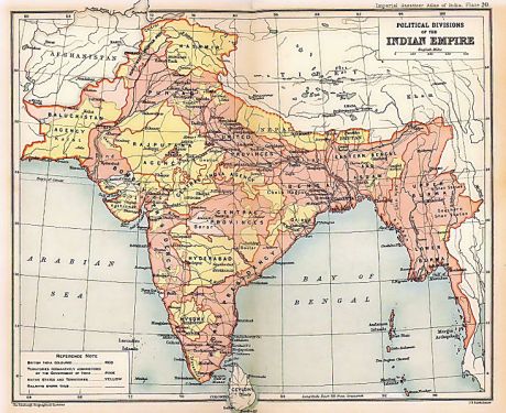 British India in 1909 corresponded to the borders of the India of the Ramayana and Mahabharata.