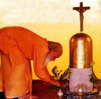 Jesuit missionary in his Nashik church.
