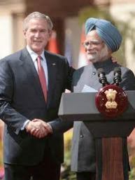 Manmohan Singh & George Bush