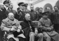 Churchill, Roosevelt and Stalin at Yalta.