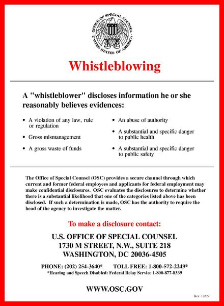 Whistleblowing