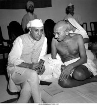 M.K. Gandhi & J. Nehru