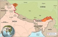 Chinese map including Aksai Chin and Arunachal Pradesh in Chinese territory
