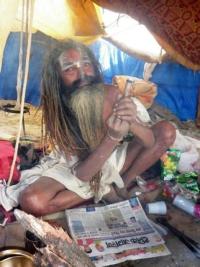 Sadhu smoking ganja