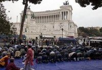 Muslims demonstrate in Rome demanding more money from the 'dhimmi' government!