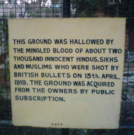 Sign at Jallianwala Bagh