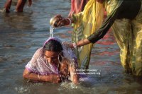 Pilgrim bathing in Ganga 
