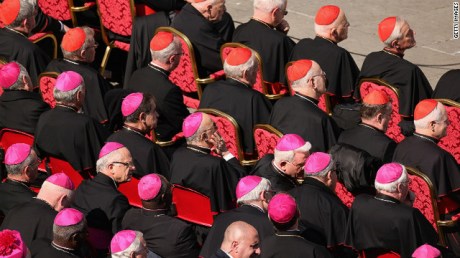 Cardinals: They have not been allowed to bring their catamites to conclave this time. Cardinals