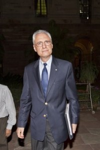 Italian Ambassador to India Daniele Mancini exits the Ministry of External Affairs offices in New Delhi on March 12, 2013.