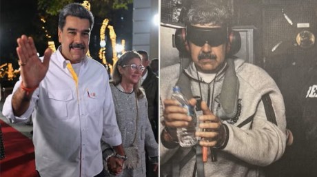 Nicolas Maduro and wife in US custody.