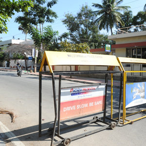 Kharges block road for social functions. Kharges block road for social functions.