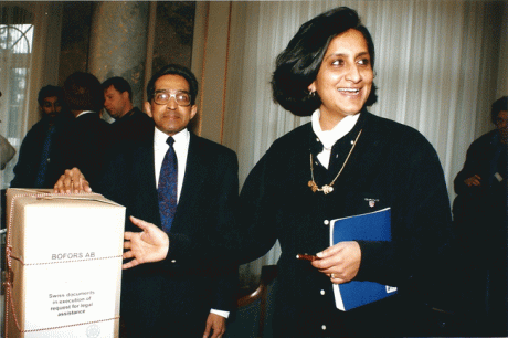 Chitra Subramaniam Duella and Indian ambassador to Switzerland  K.P. Balakrishnan
