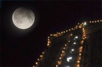 Full moon over Arunachaleshwar Temple