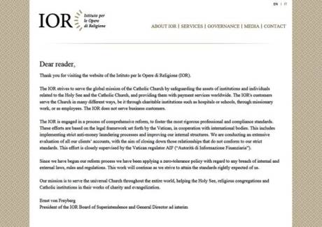 Click image for the Vatican Bank website Vatican Bank Website