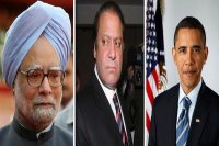 Manmohan Singh, Nawaz Sharif & Barak Obama
