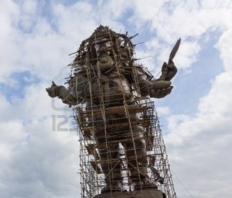 Ganesh image under construction in Thailand