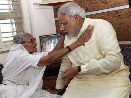 Narendra Modi and his mother Heeraben
