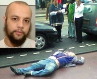 Mohammed Bouyeri (insert) and Dutch victim Theo van Gogh