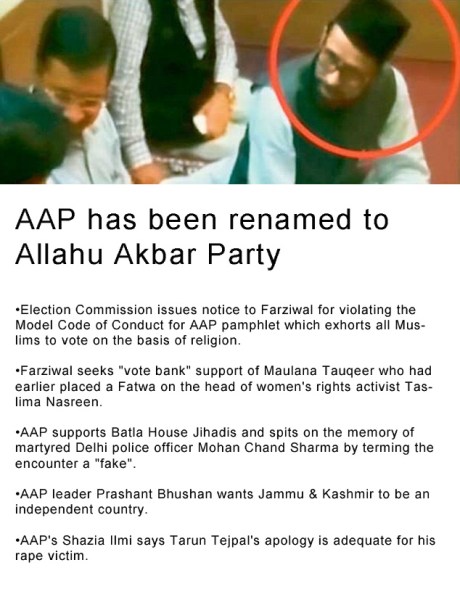 Kejriwal's AAP: Allahu Akbar Party