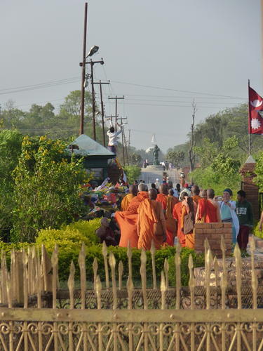 Lumbini street scene.