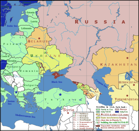 Geopolitics of South Russia: Crimea is the dark red area marked 2. Geopolitics of South Russia