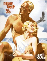 Nazi propaganda poster of a pure Aryan family (1938)