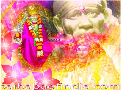 Sai Baba & Krishna Bhagwan Vishwarup Shirdi Sai Baba