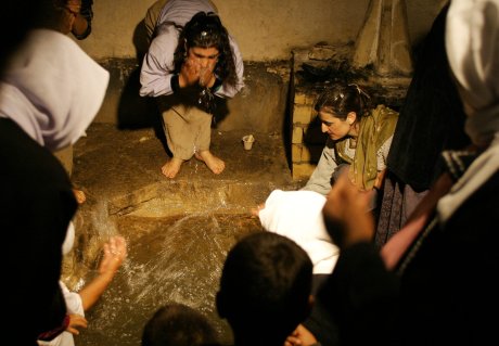 Yazidi holy spring at Lalish Temple