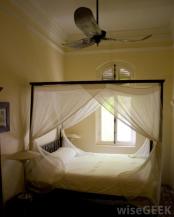 Bed with mosquito net