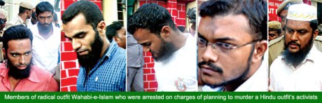 Syed Abdul Rehman Umari, Saddam Hussein, Abdul Nowshad, Rehmatullah Ali, Abdul Rasheed and Mohammed Azharuddin were arrested for plotting to kill Arjun Sampath, President of Hindu Makkal Katchi and Mookambikai Mani of Hindu Munnani Syed Abdul Rehman Umari, Saddam Hussein, Abdul Nowshad, Rehmatullah Ali, Abdul Rasheed and Mohammed Azharuddin were arrested for plotting to kill Arjun Sampath, President of Hindu Makkal Katchi and Mookambikai Mani of Hindu Munnani