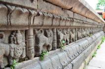Hindu temple in Quanzhou, China, with Narasimha depicted on the stone frieze.