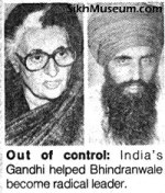 Indira Gandhi & Jarnail Singh Bhindranwale