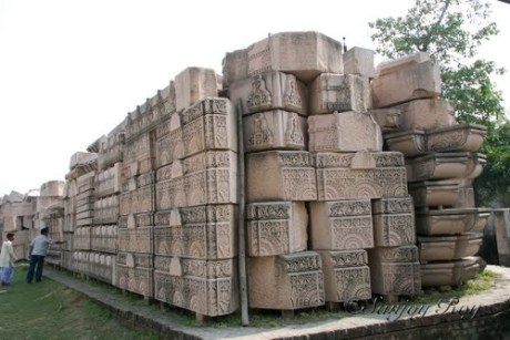 Carved stones for the new Ram Temple at Ayodhya