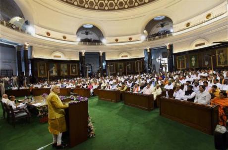 Narendra Modi in Parliament as Prime Minister Narendra Modi