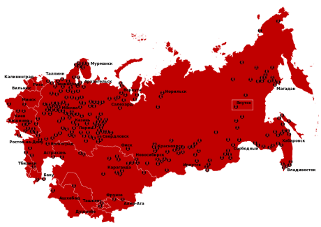 Gulag Location Map