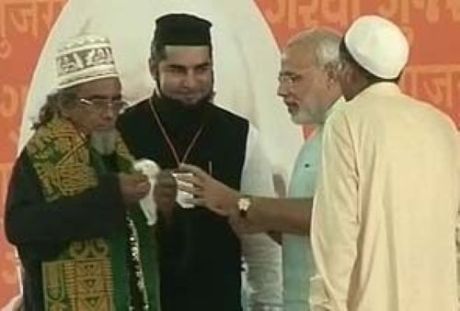 Modi with Xian and Muslim leaders.