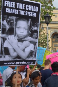 Protest against incarcerated children in Manila