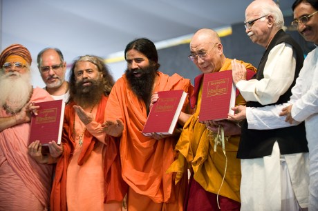 On 3–4 April 2010, a blessings ceremony for the Encyclopedia of Hinduism was held at Parmarth Niketan, Rishikesh. It was attended by H.H. the Dalai Lama, M.M. Swami Gurusharananand, Swami Avdheshanand Giri, Sant Shri Rameshbhai Oza, Swami Ramdev, Sant Shri Morari Bapu and other religious leaders as well as top political leaders, including Shri L.K. Advani and then-Governor of Uttarakhand Shri Ramesh Pokhriyal Nishank, and IHRF board members and trustees. Encyclopedia of Hinduism