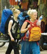 Backpackers in India