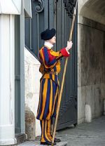 Swiss Guard at Vatican Gate
