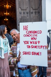 Protest against Serra's canonization