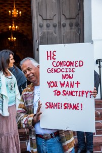 Protest against Serra's canonization