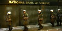 Police guard Greek ATMs